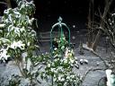 snow at night in the secret garden